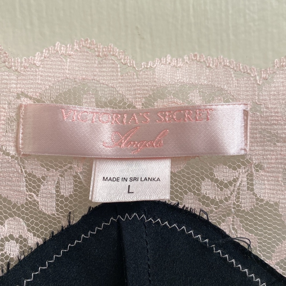 Victorias Secret - Large - Black - Babydoll - Pink trim - Side slit - Picture 7 of 7